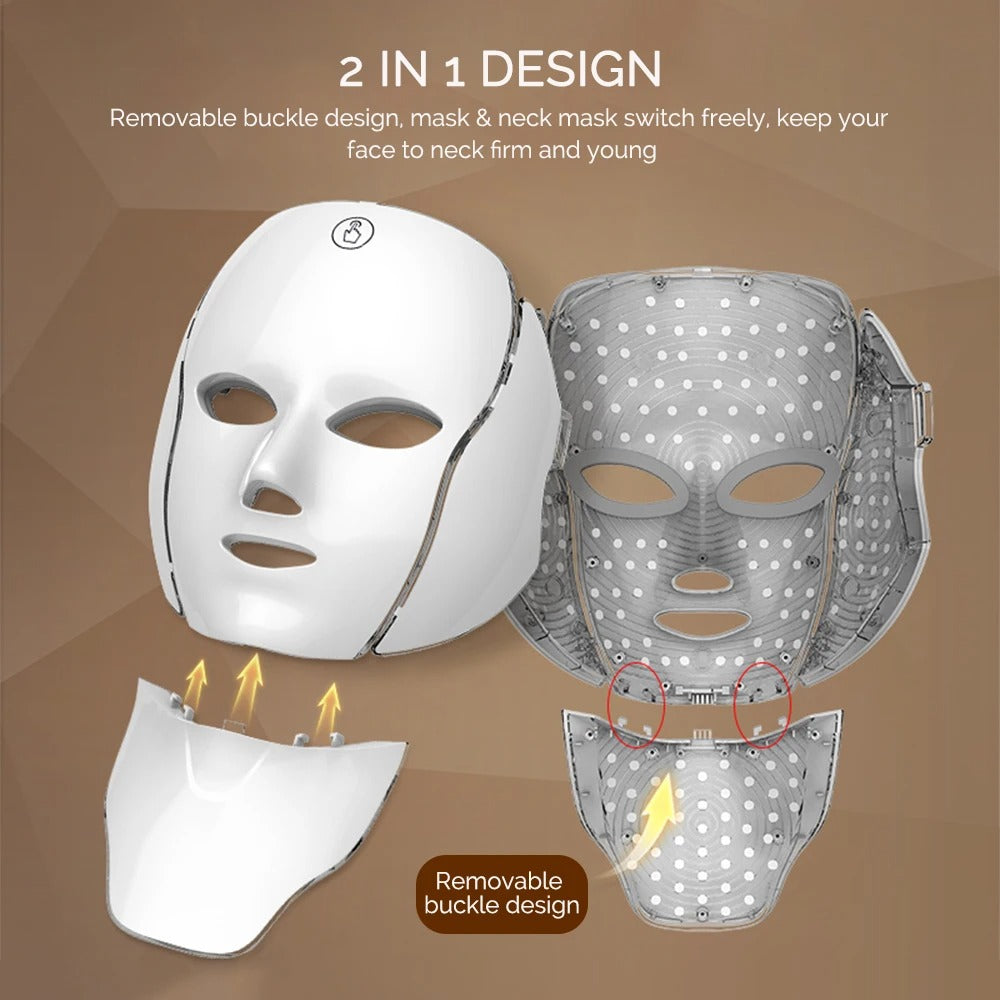 LED Facial Mask with Neck