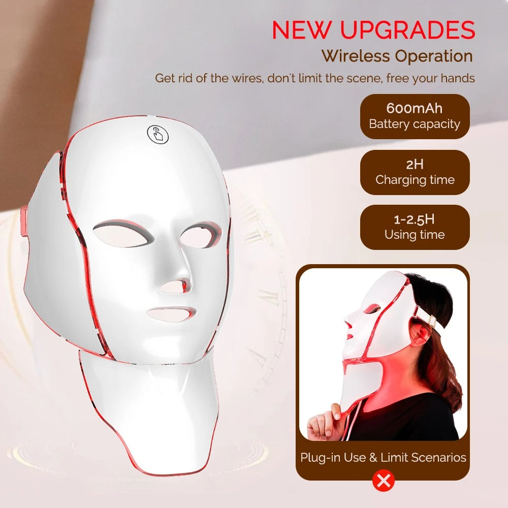 LED Facial Mask with Neck